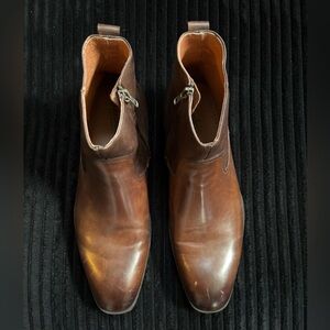 Florsheim Dark Brown Zip-up Boots for Men (12 EEE size)